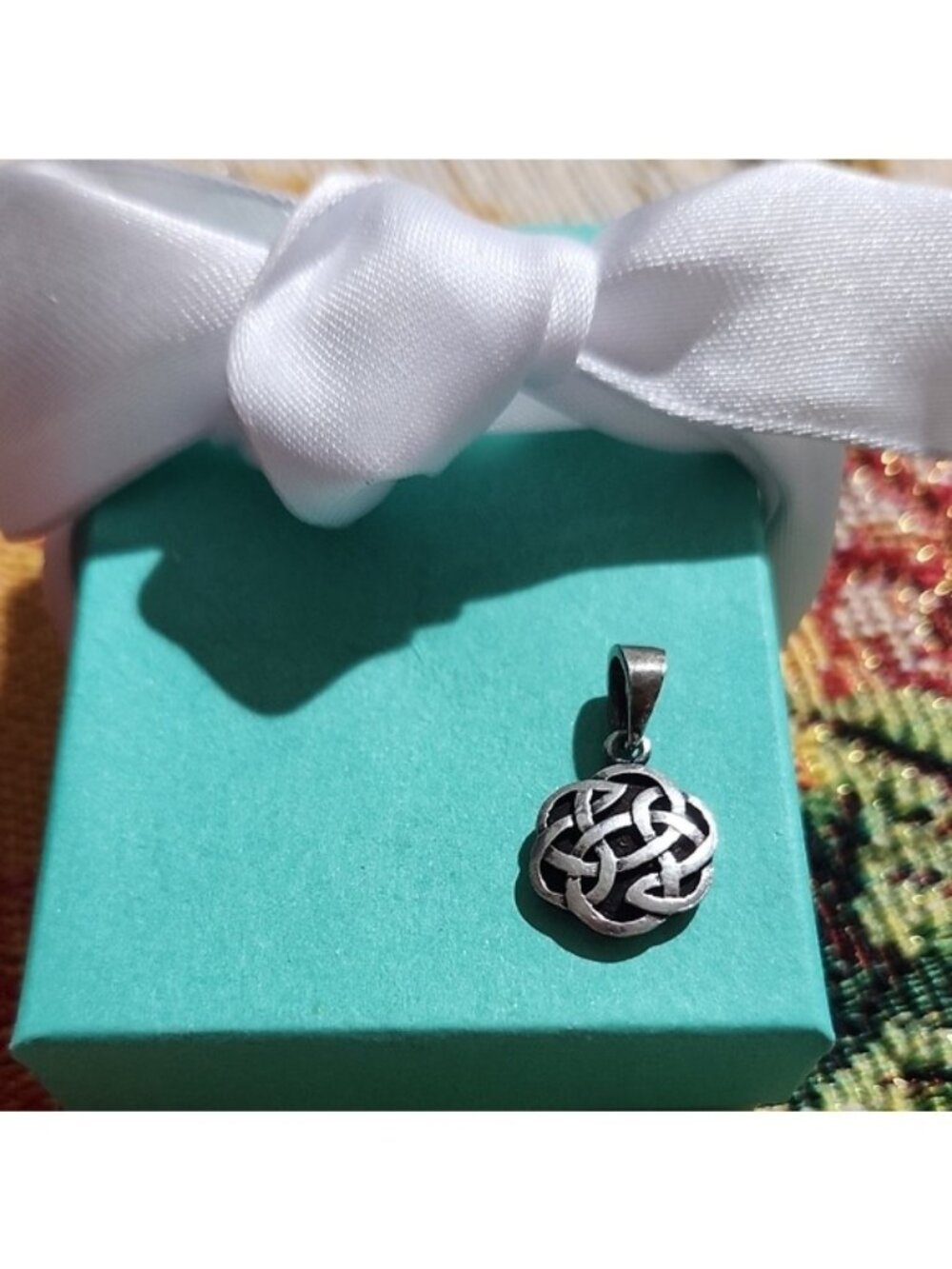 Sterling Silver Round Celtic Knot Pendant